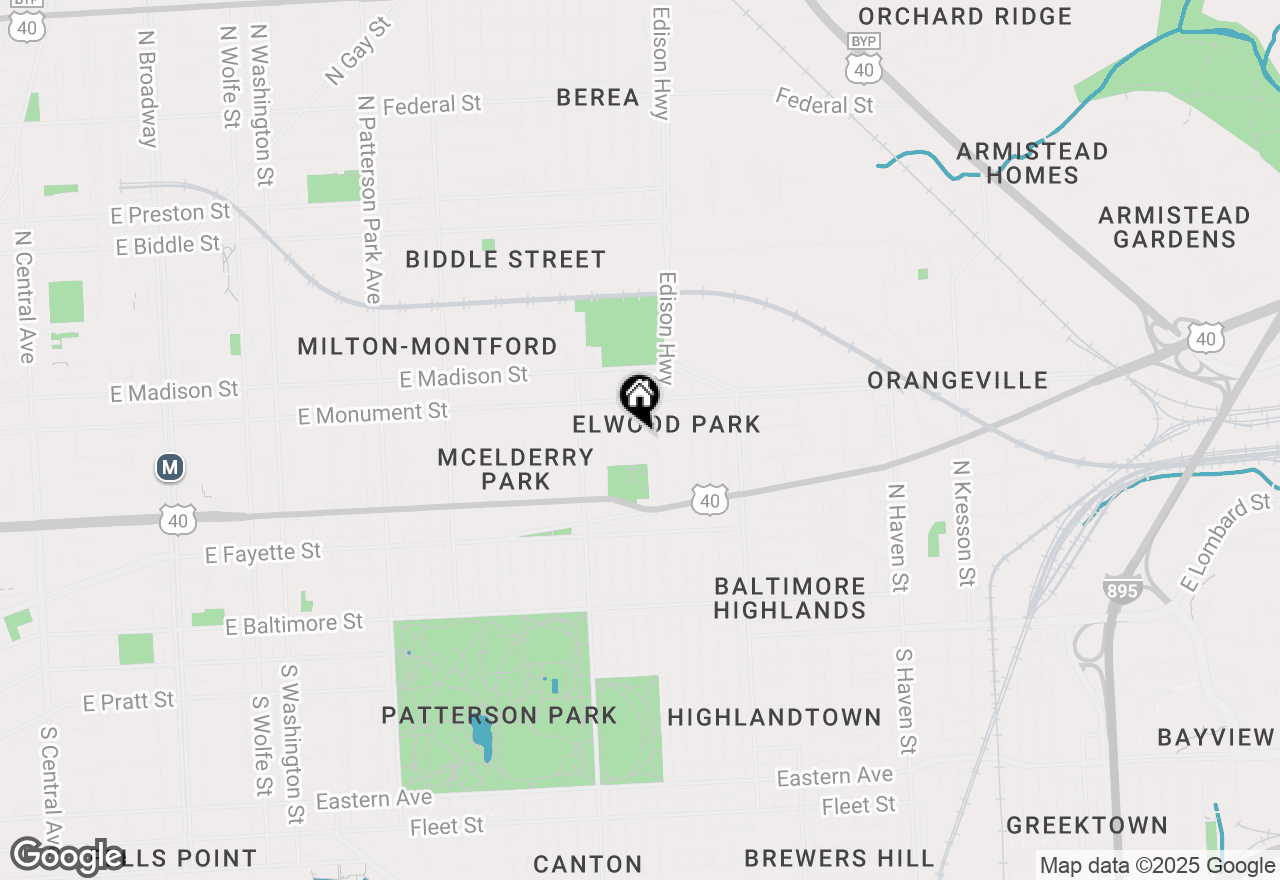 Map of 3031 Mcelderry Street, Baltimore, MD 21205