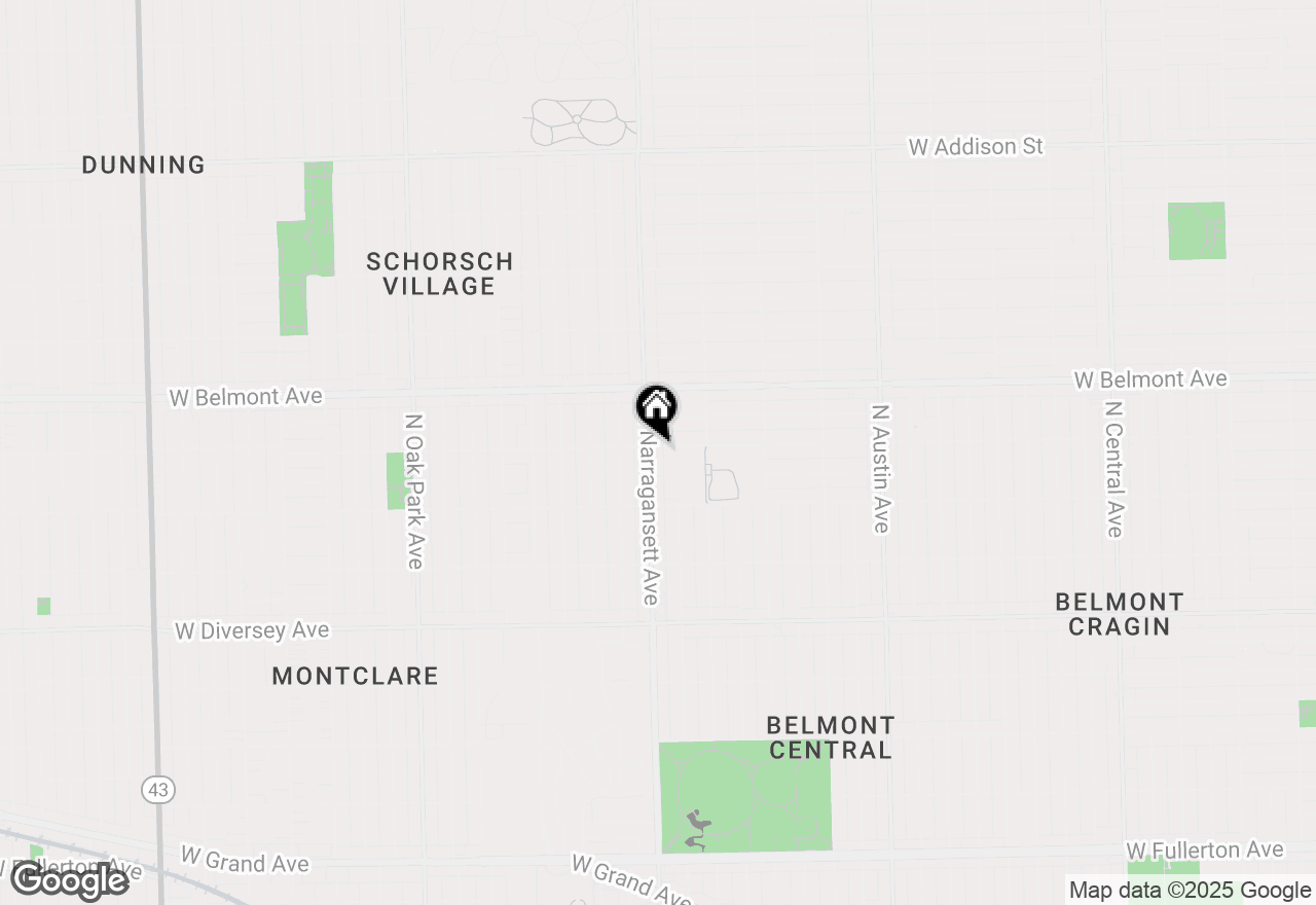 Map of 3057 N Narragansett Avenue #5-1S, Chicago, IL 60634