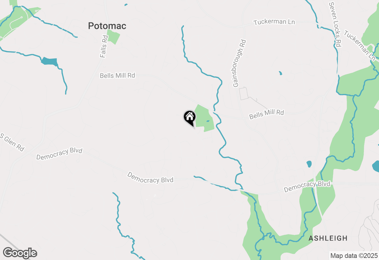 Map of 10612 Crossing Creek Road, Potomac, MD 20854