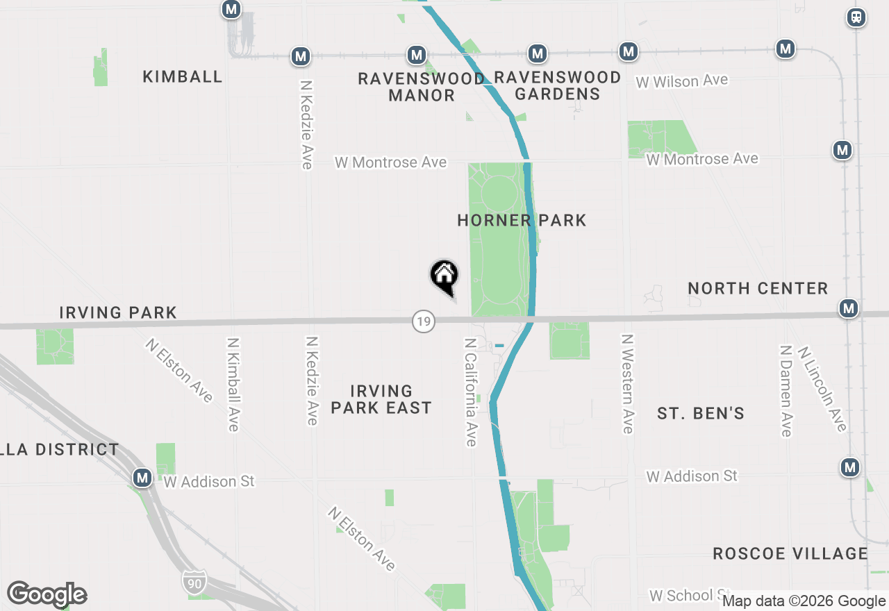 Map of 4018 N Mozart Street #1N, Chicago, IL 60618