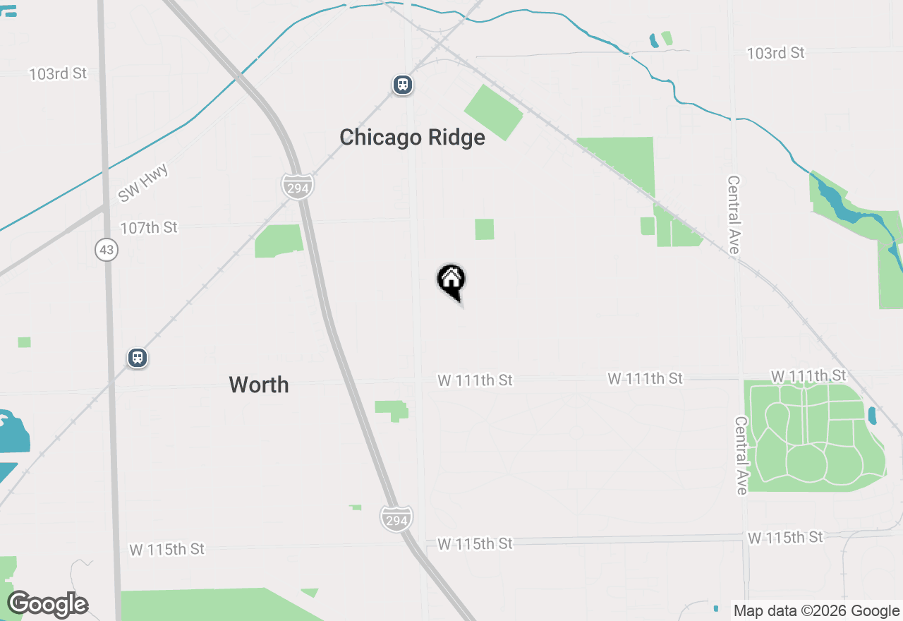 Map of 10912 Princess Avenue, Chicago Ridge, IL 60415