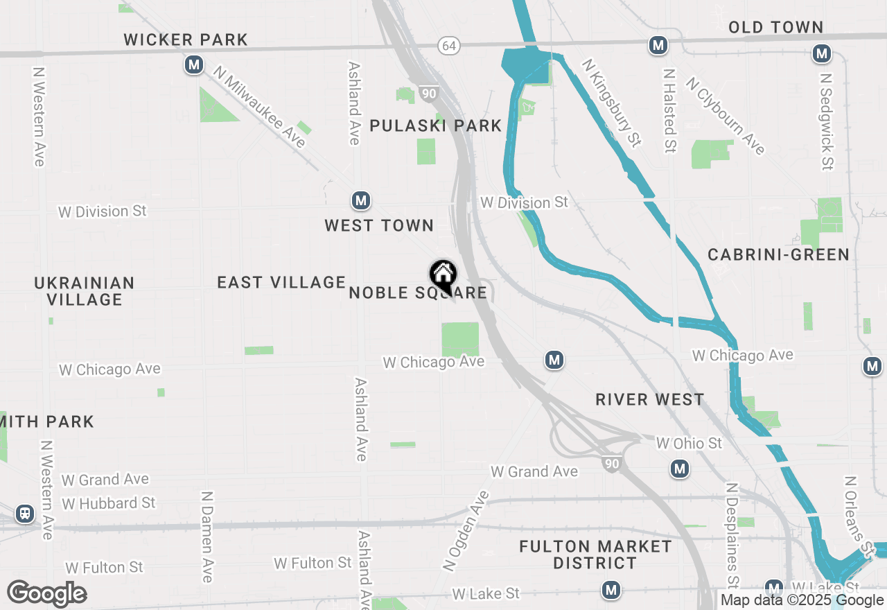 Map of 927 N Noble Street #3, Chicago, IL 60642