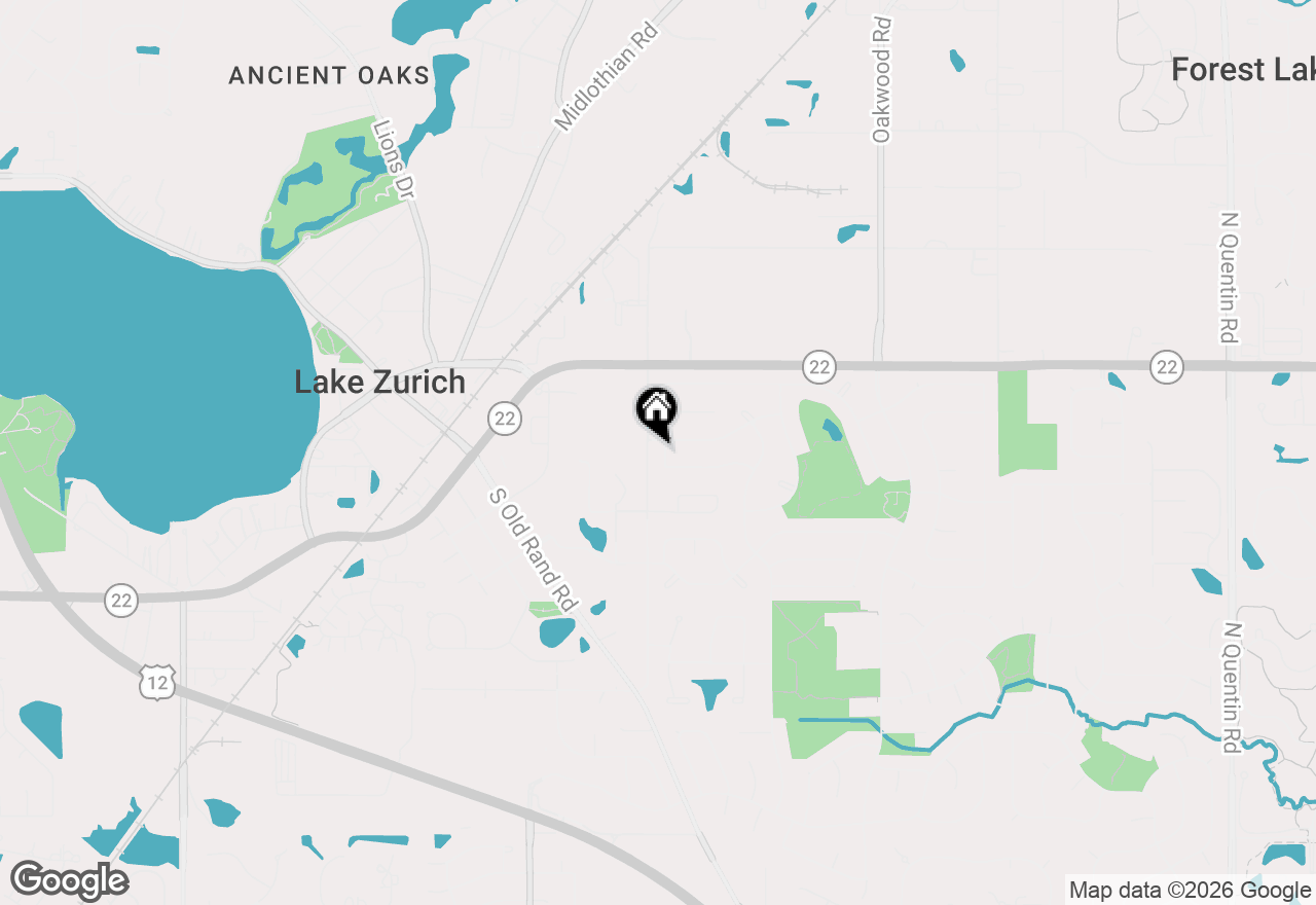 Map of 135 Ramblewood Lane, Lake Zurich, IL 60047