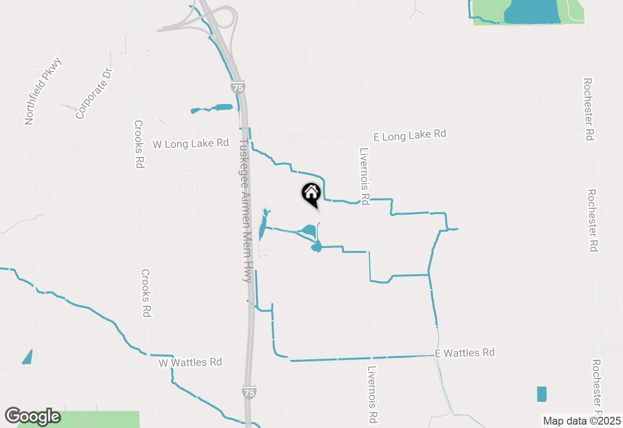 Map of 203 Falling Brook Drive, Troy, MI 48098