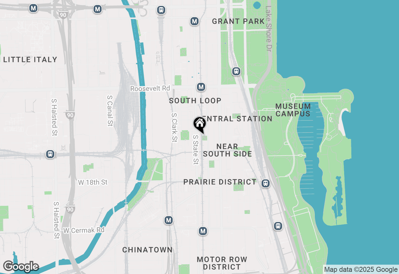 Map of 5 E 14th Place #1405, Chicago, IL 60605