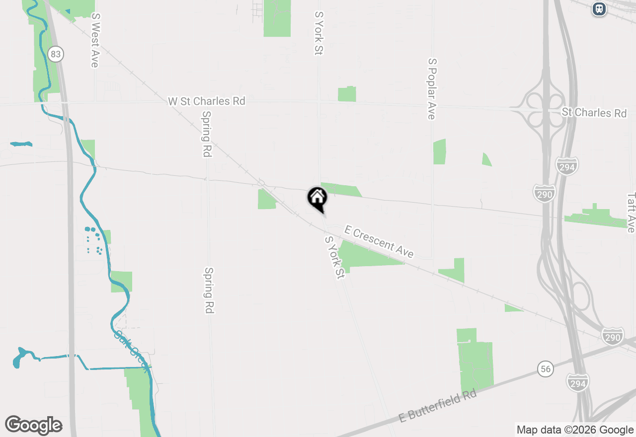 Map of 570 S York Street, Elmhurst, IL 60126