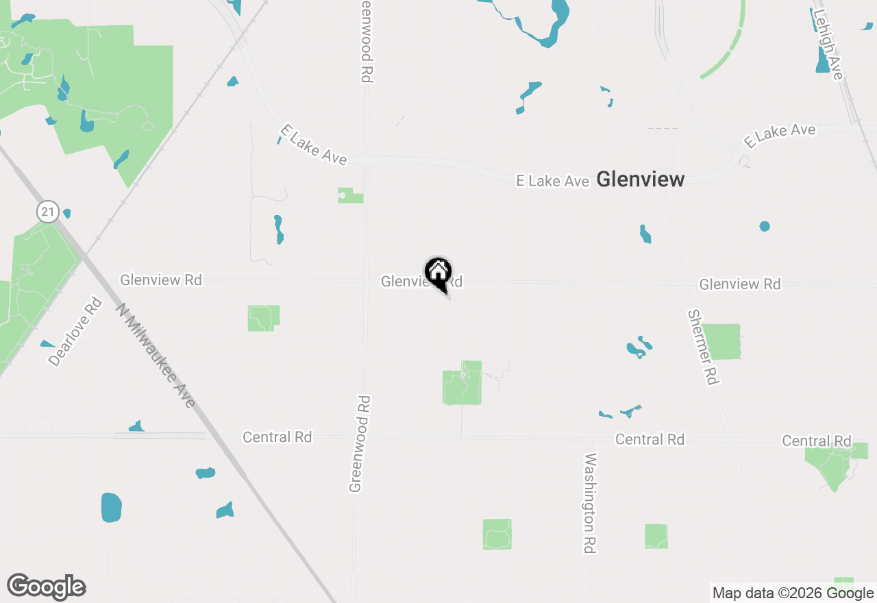 Map of 909 Glenwood Lane, Glenview, IL 60025