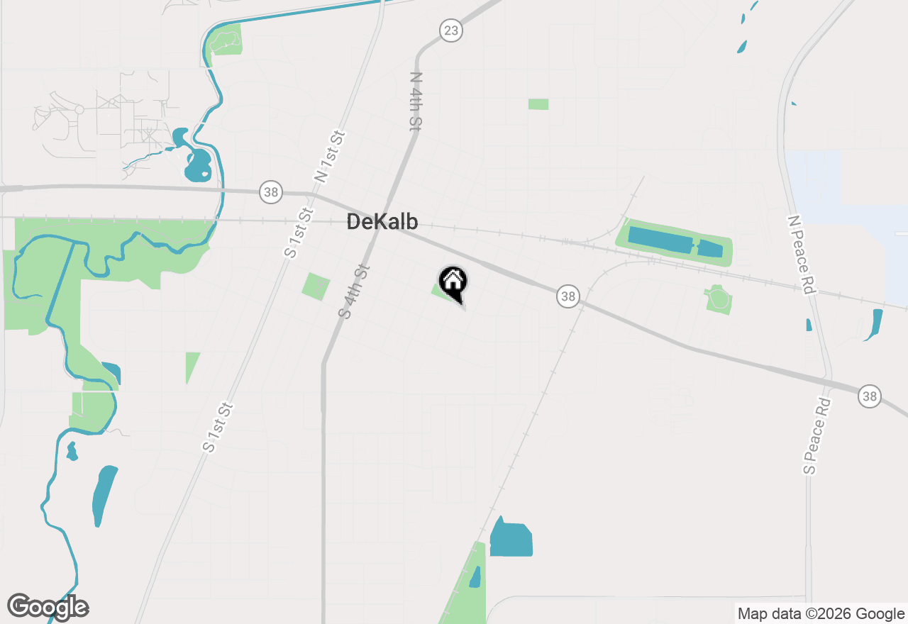 Map of 308 S 8th Street, Dekalb, IL 60115