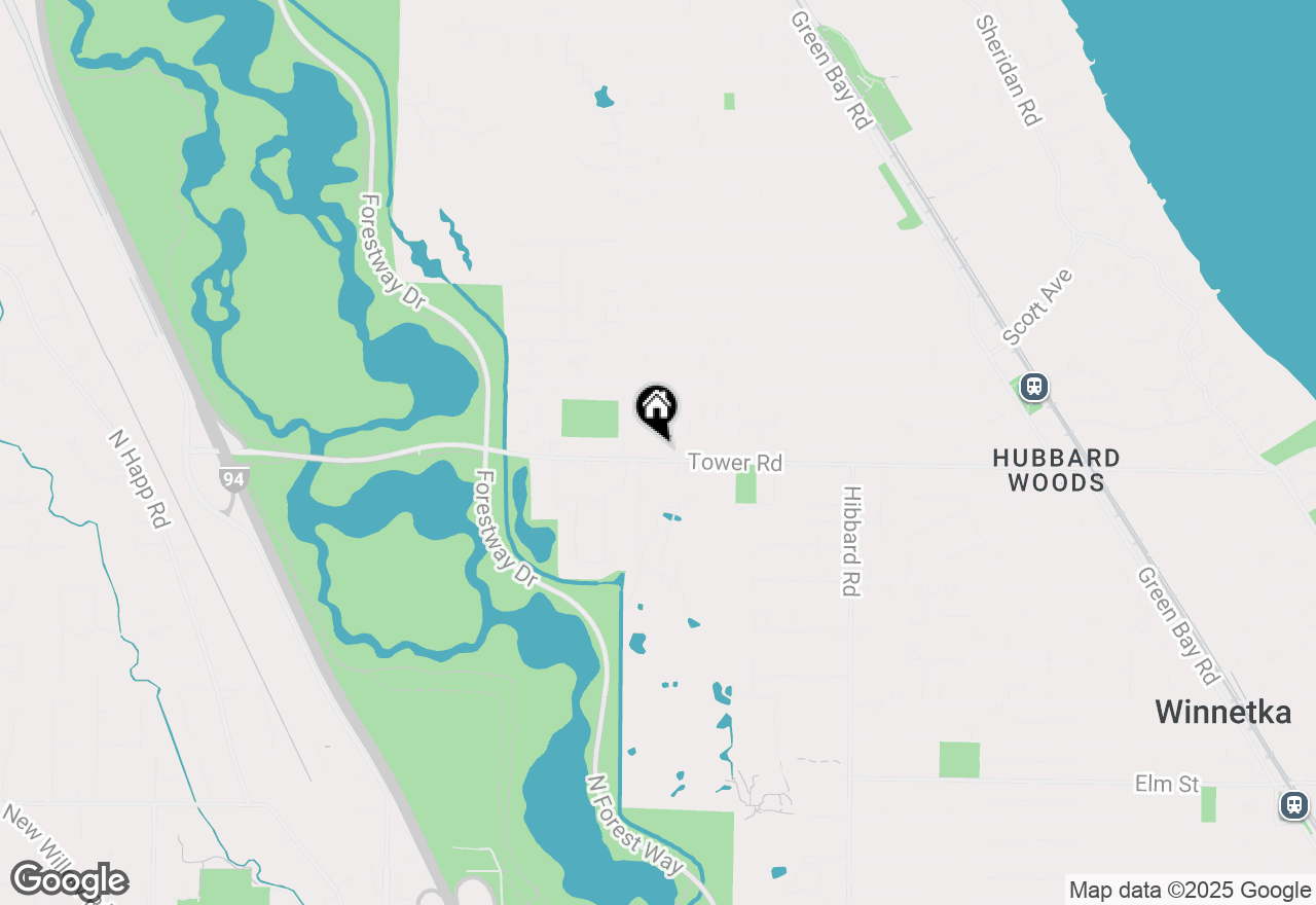 Map of 1487 Tower Road, Winnetka, IL 60093