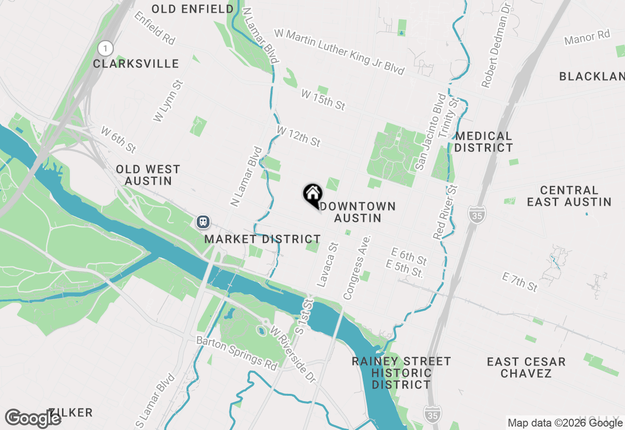 Map of 505 W 7th St #307, Austin, TX 78701