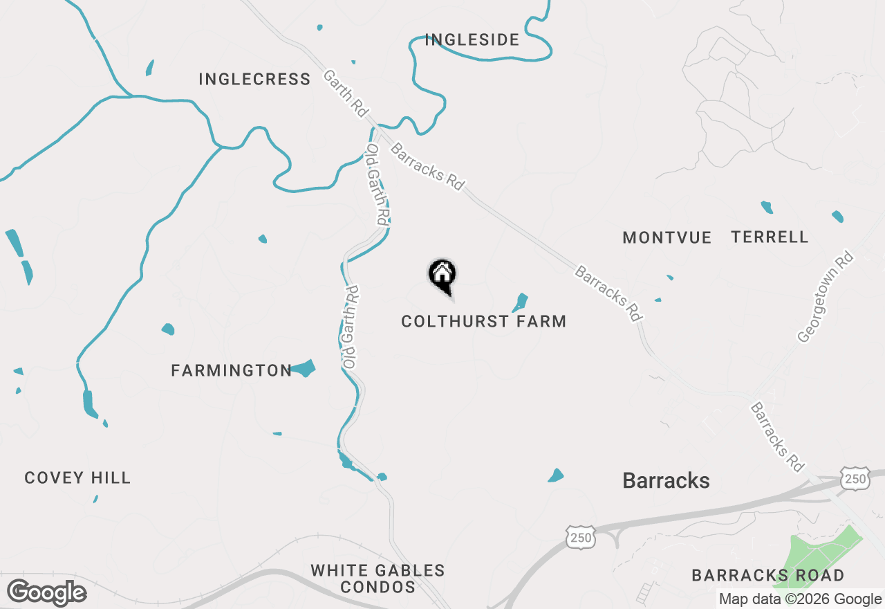 Map of 107 Tally Ho Dr, Charlottesville, VA 22901