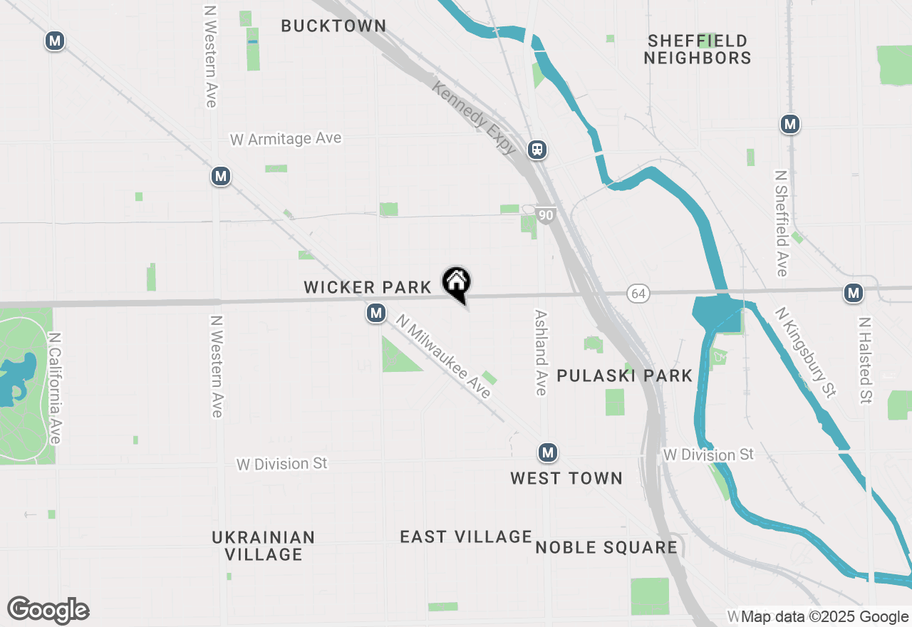 Map of 1534 N Wood Street #1, Chicago, IL 60622