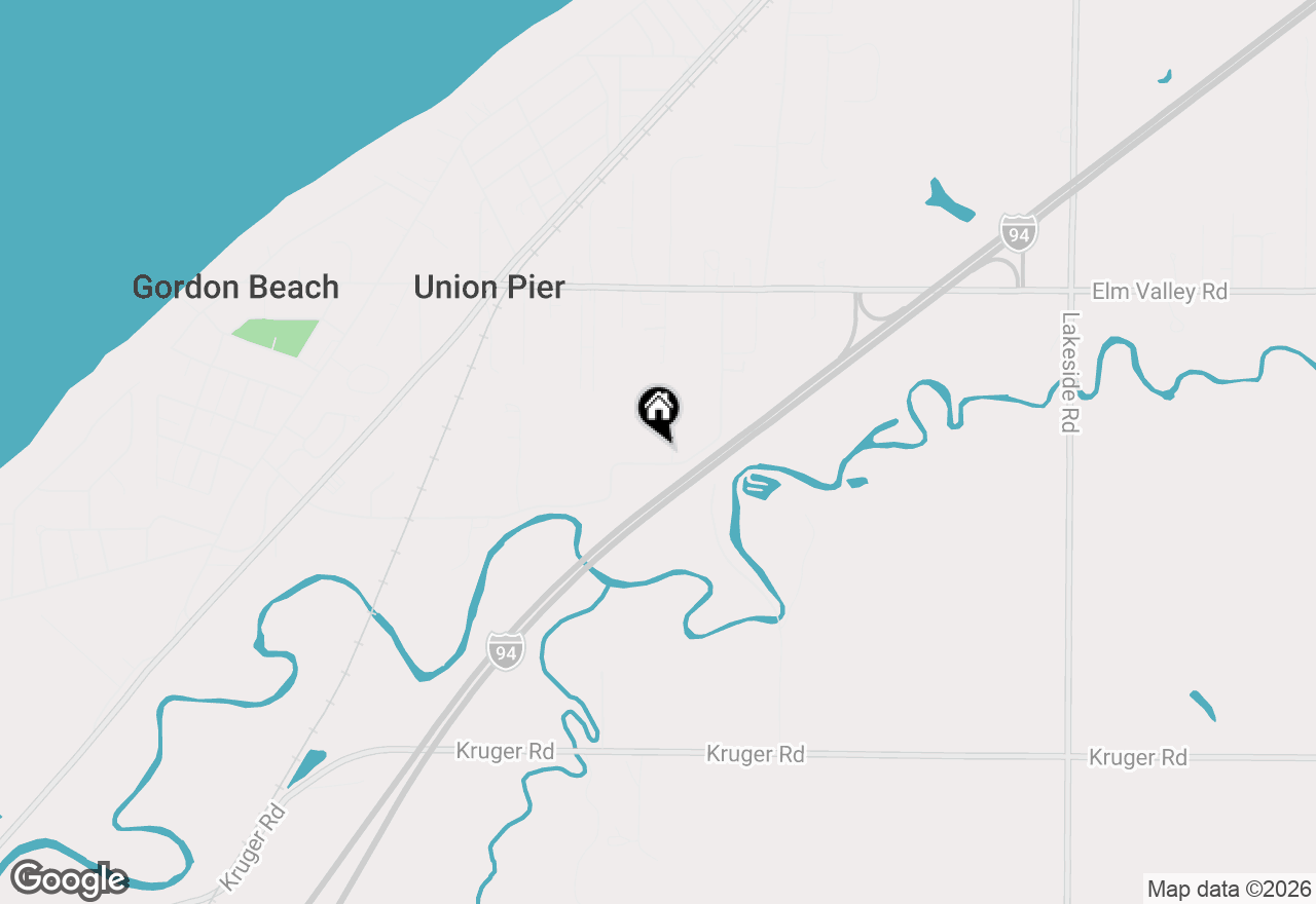 Map of 9617 Community Hall Road, Union Pier, MI 49129