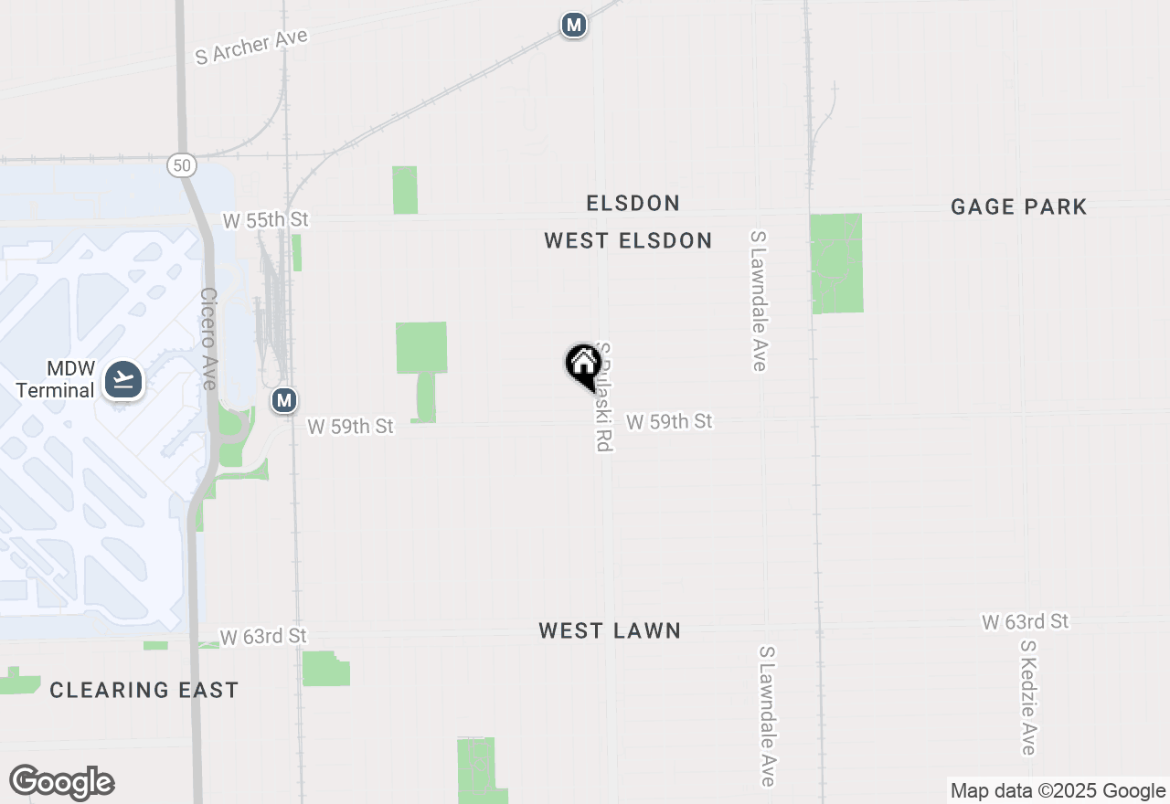 Map of 4025 W 58th Place, Chicago, IL 60629