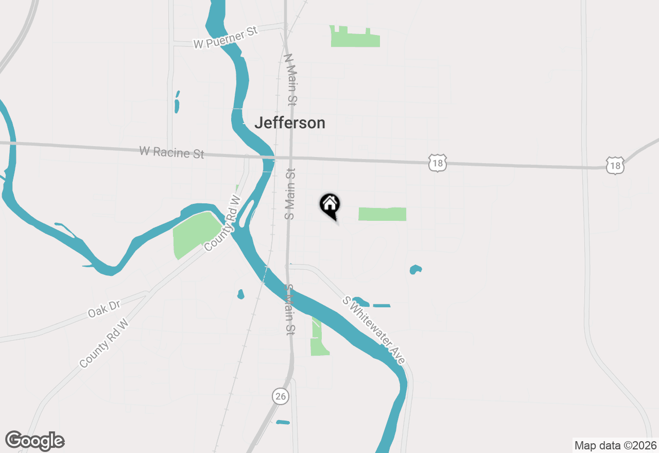 Map of 252 E Washington St, Jefferson, WI 53549