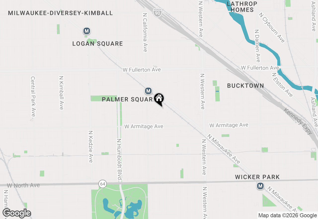 Map of 2122 N Stave Street, Chicago, IL 60647