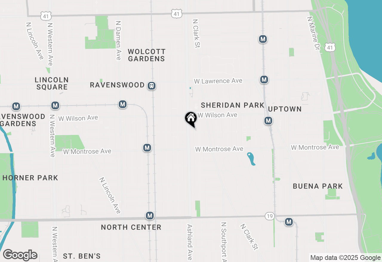 Map of 4501 N Ashland Avenue #1S, Chicago, IL 60640