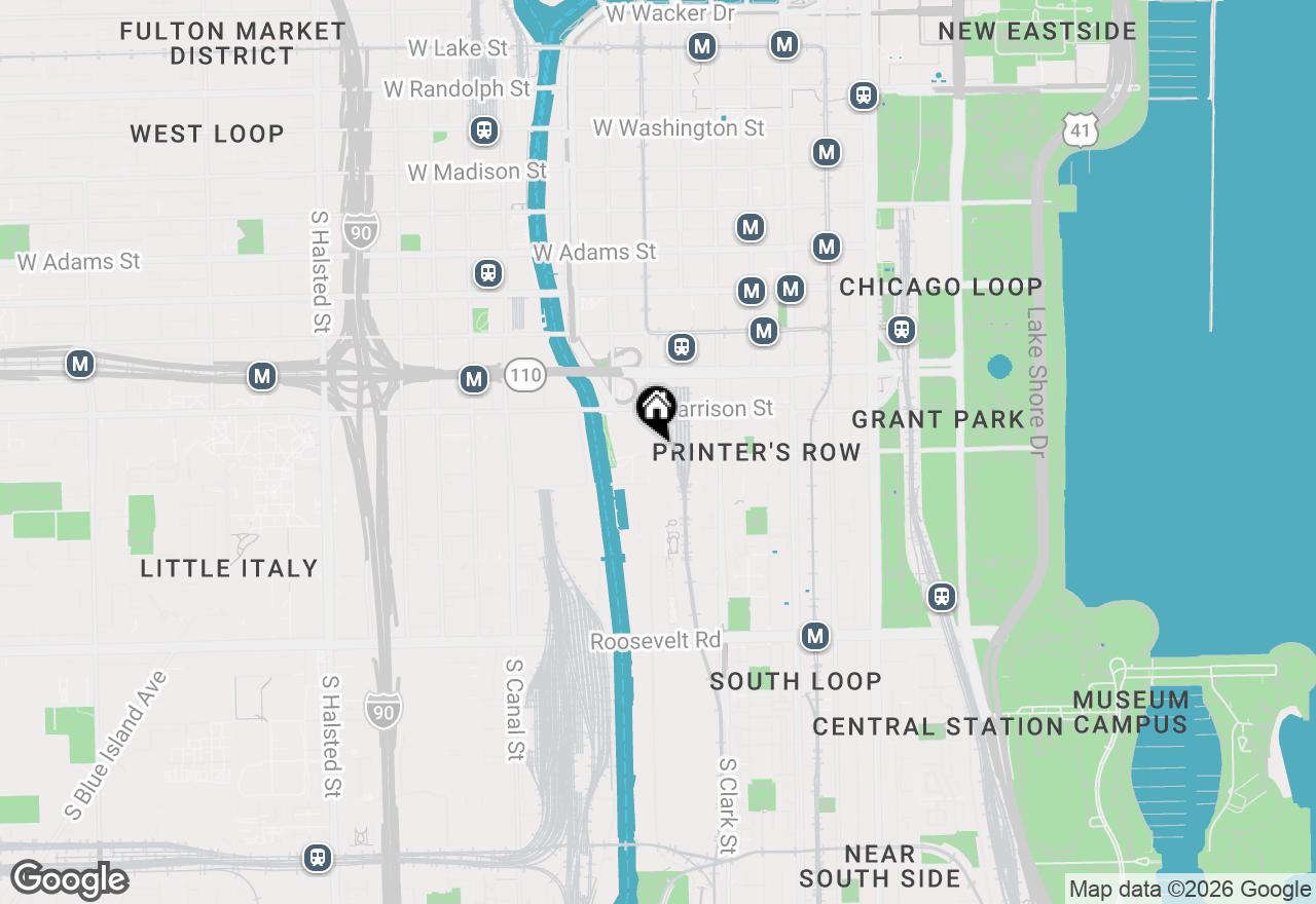 Map of 701 S Wells Street #1506, Chicago, IL 60607