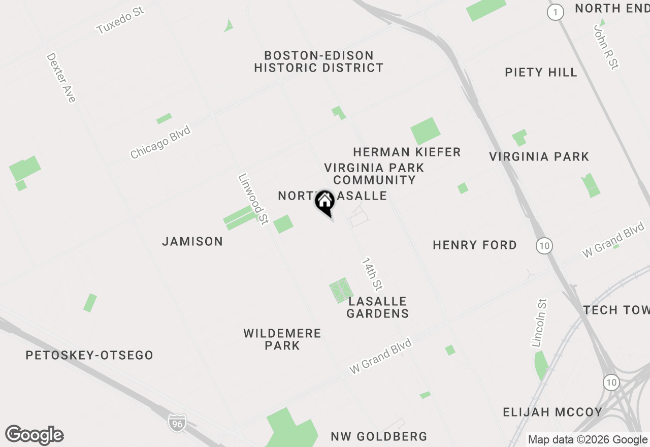 Map of 2286 W Philadelphia Street, Detroit, MI 48206