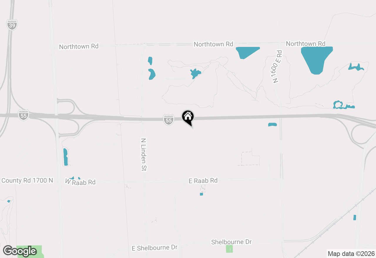 Map of 513 Wild Turkey Lane, Normal, IL 61761