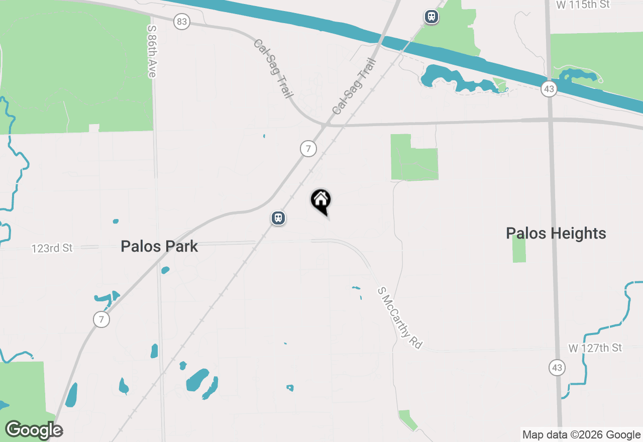 Map of 127 Commons Drive, Palos Park, IL 60464