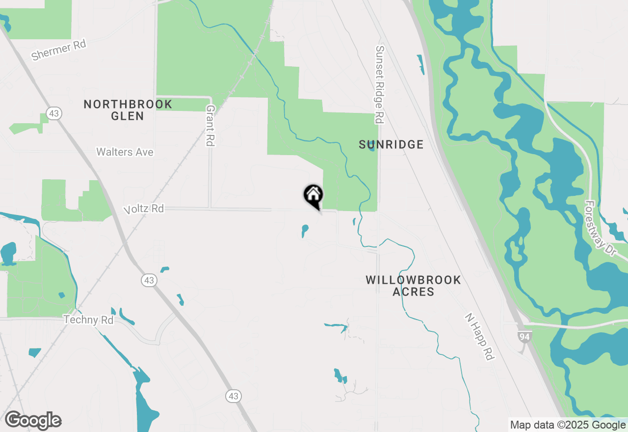 Map of 611 Voltz Road, Northbrook, IL 60062