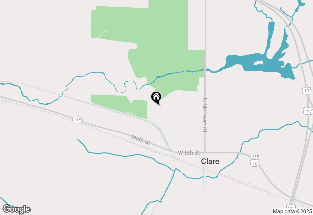 Map of 328 John Street, Clare, MI 48617