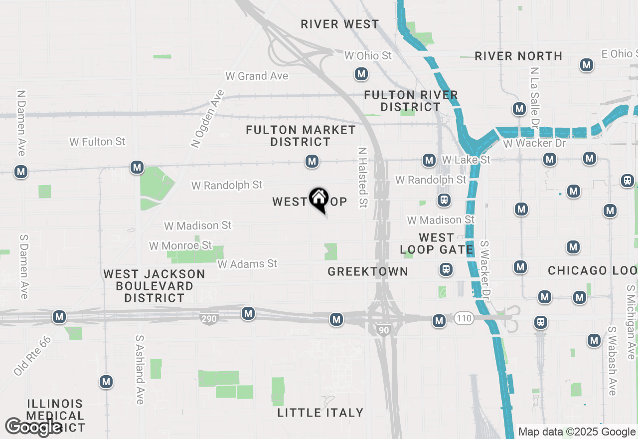 Map of 936 W Madison Street #3E, Chicago, IL 60607