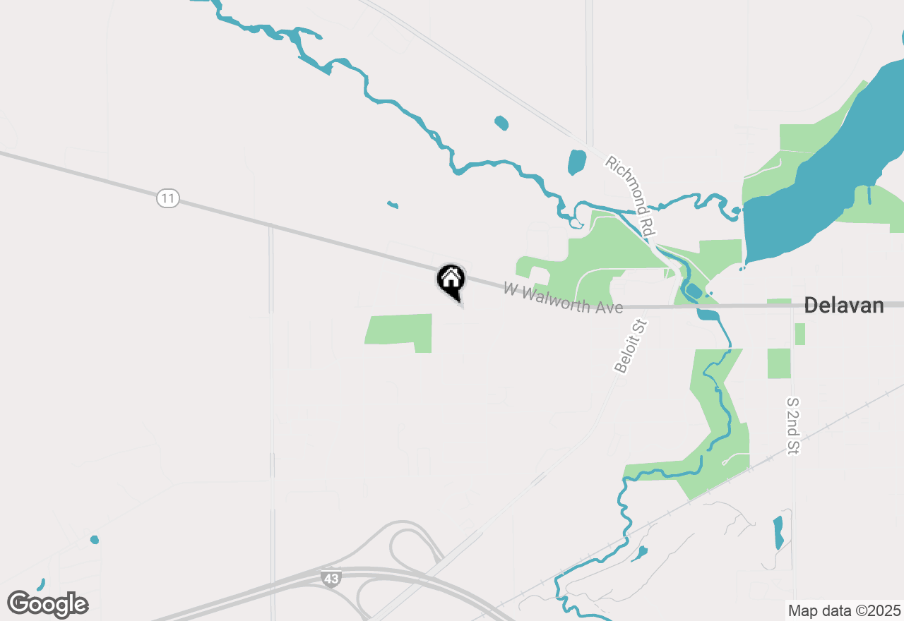 Map of 1106 Tamarack St, Delavan, WI 53115