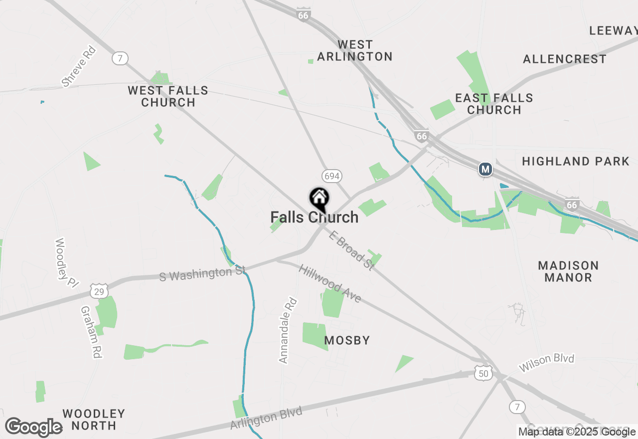 Map of 112 W Broad Street, Falls Church, VA 22046