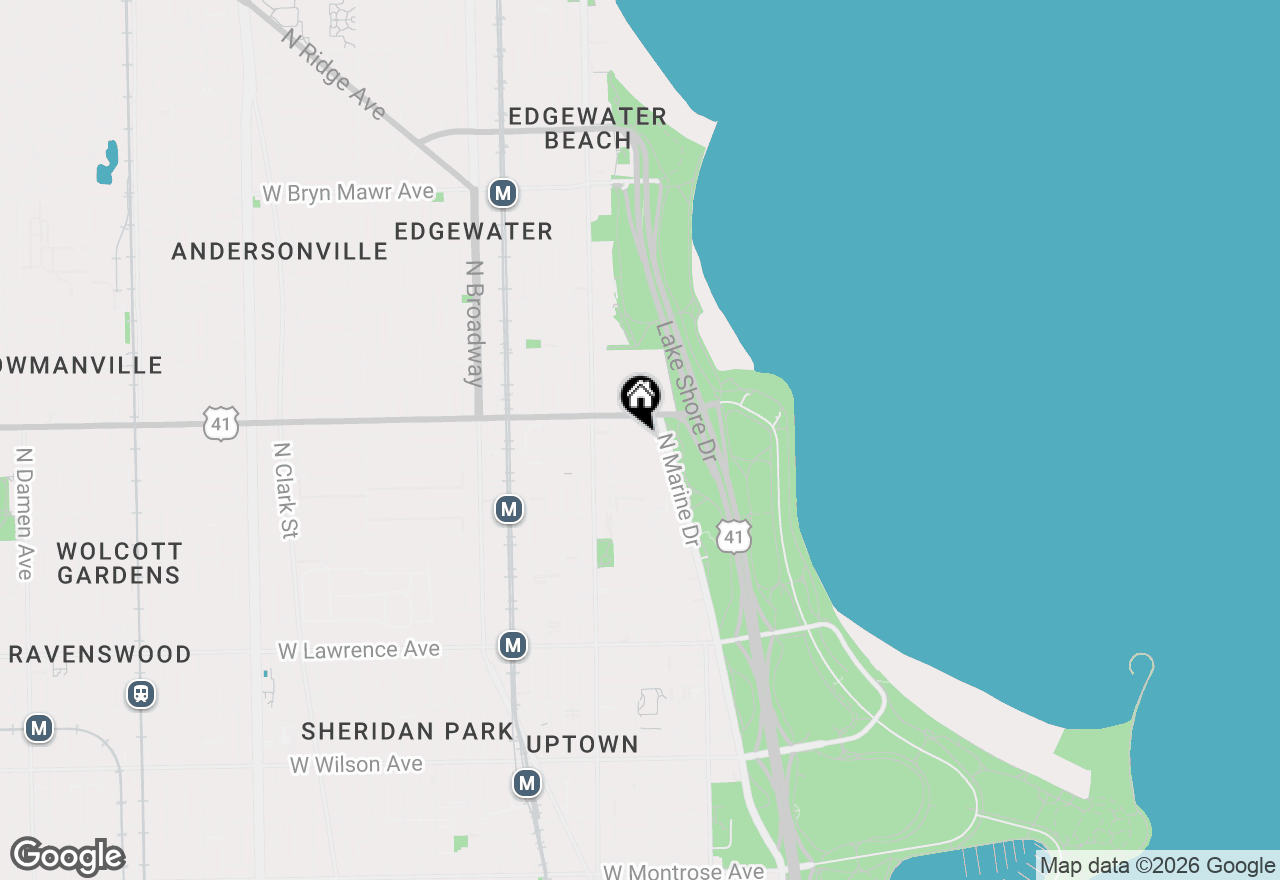 Map of 904 W Winona Street #G, Chicago, IL 60640