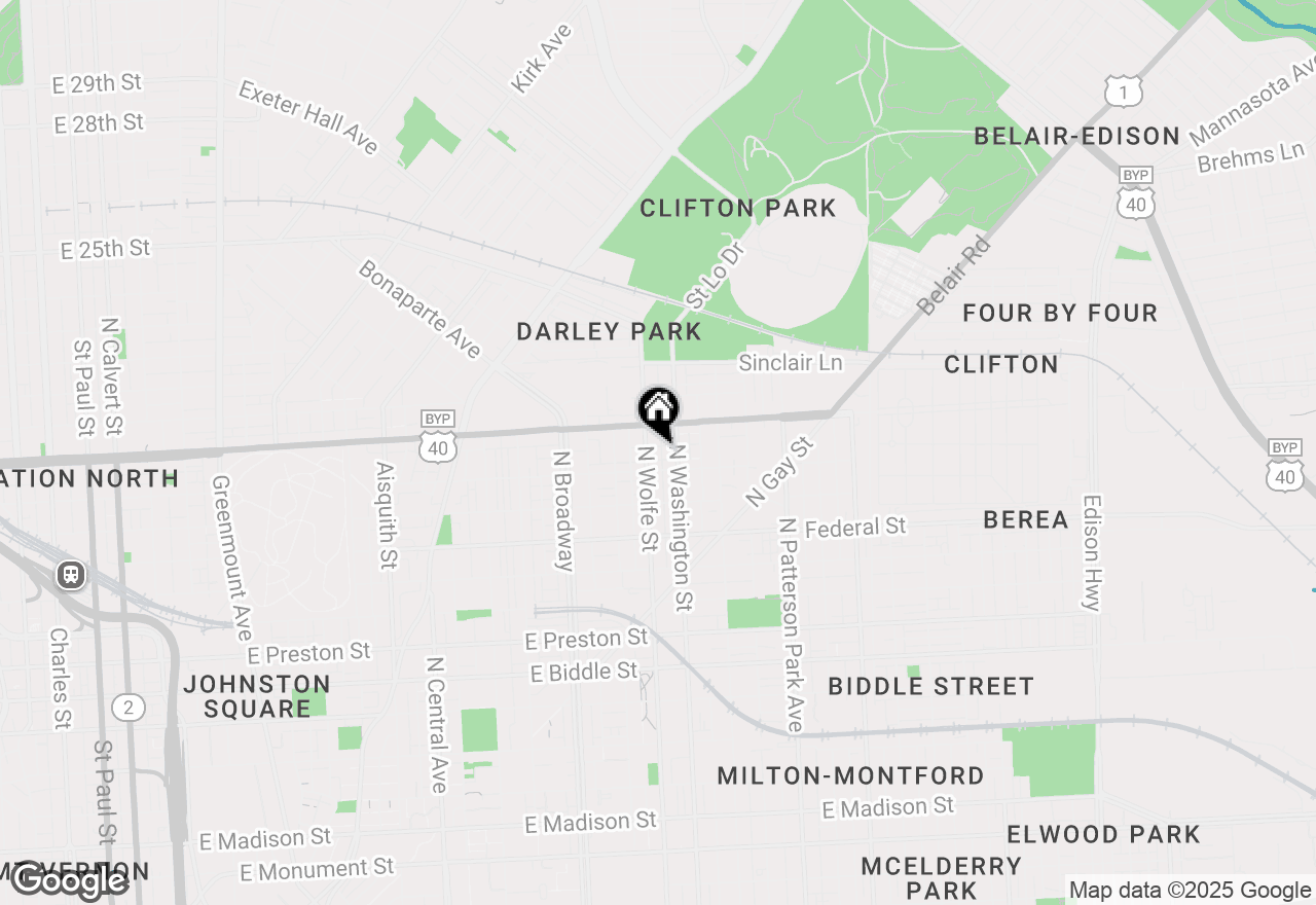 Map of 1812 N Chapel Street, Baltimore, MD 21213