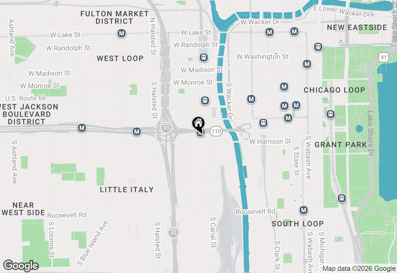 Map of 500 S Clinton Street #801, Chicago, IL 60607