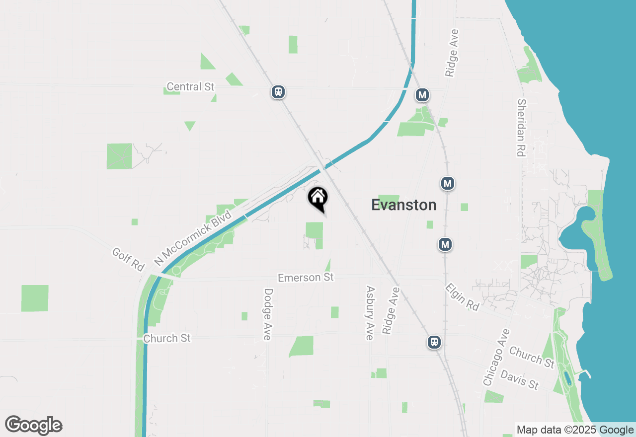 Map of 1607 Simpson Street #2W, Evanston, IL 60201