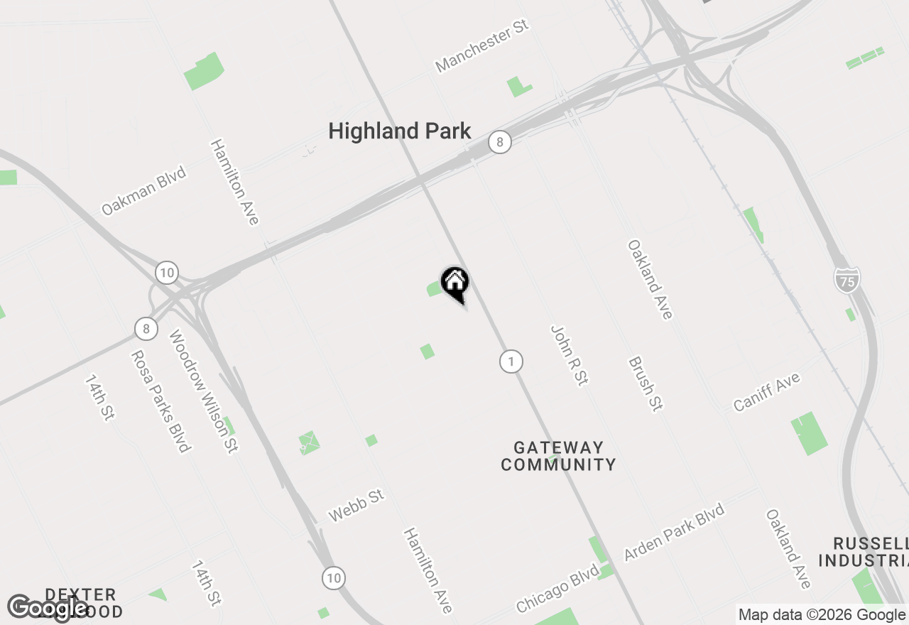 Map of 44 Highland Street #8, Highland Park, MI 48203