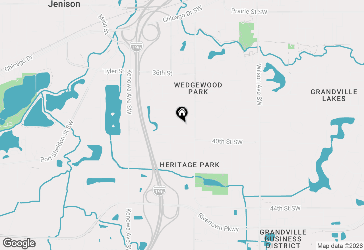 Map of 4475 Sutton Place Sw, Grandville, MI 49418