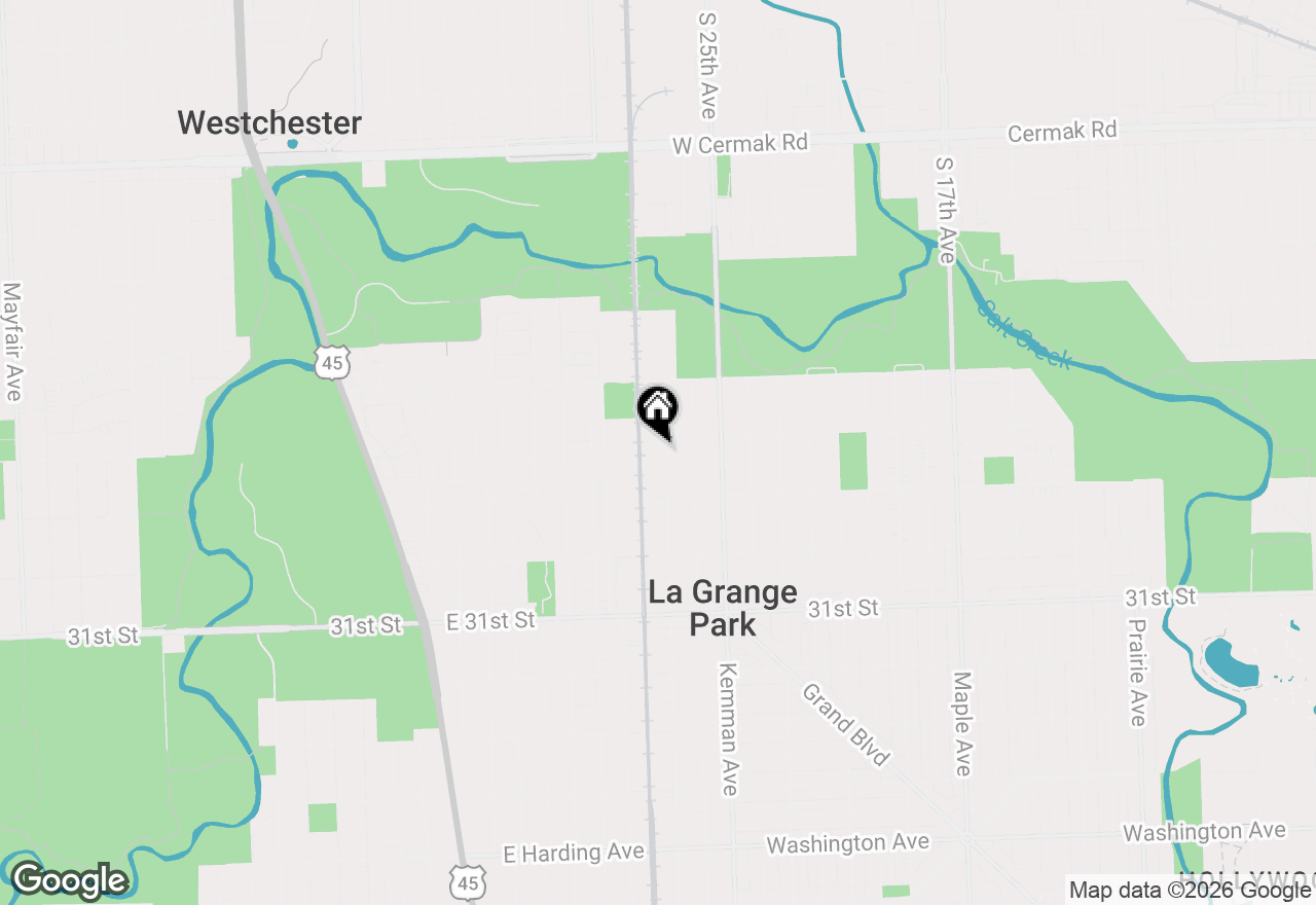 Map of 1436 Beach Avenue, La Grange Park, IL 60526