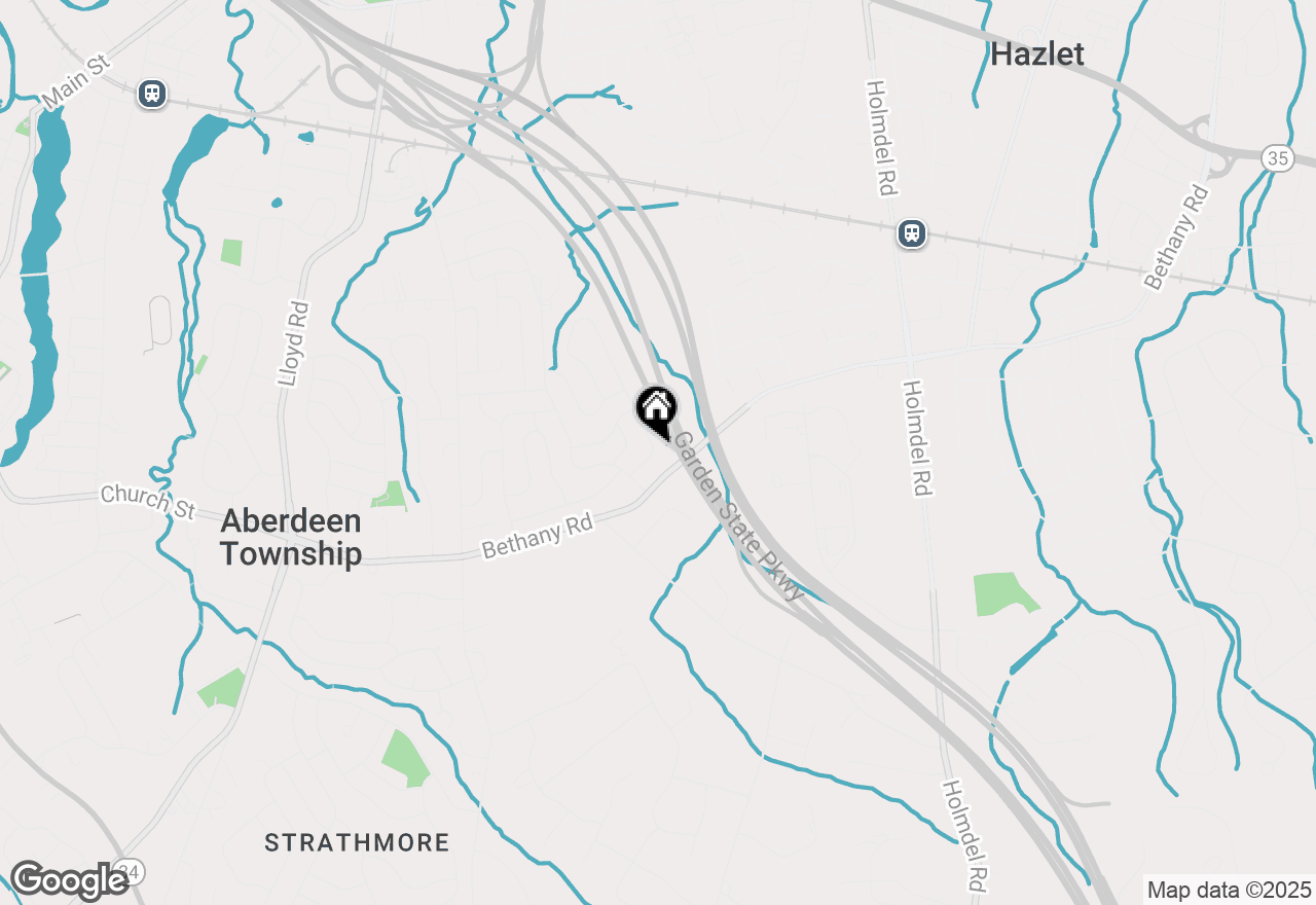 Map of 89 Briscoe Terrace East, Hazlet, NJ 07730