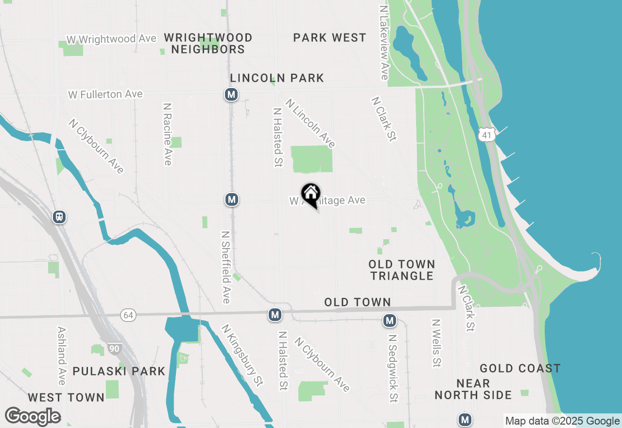 Map of 1943 N Orchard #E, Chicago, IL 60614