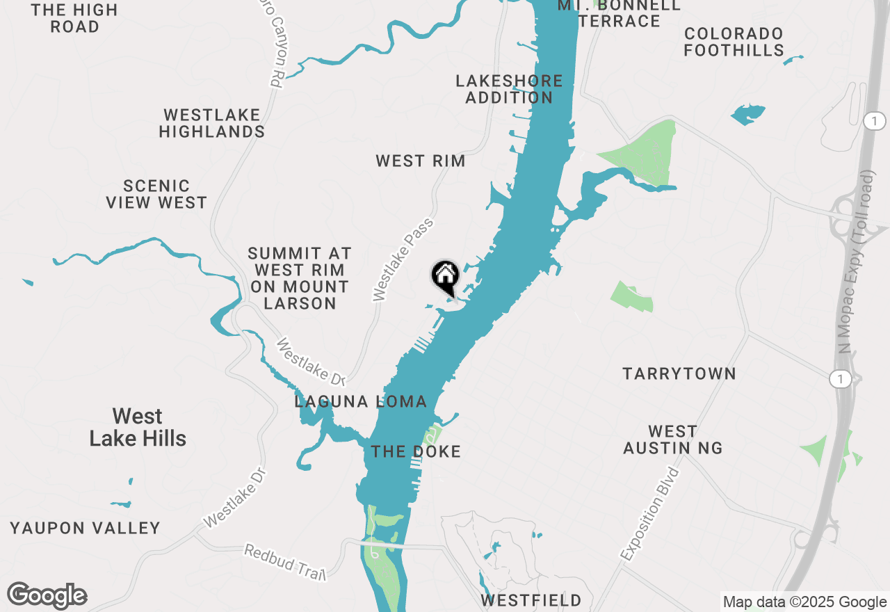 Map of 2433 Westlake Dr, Austin, TX 78746