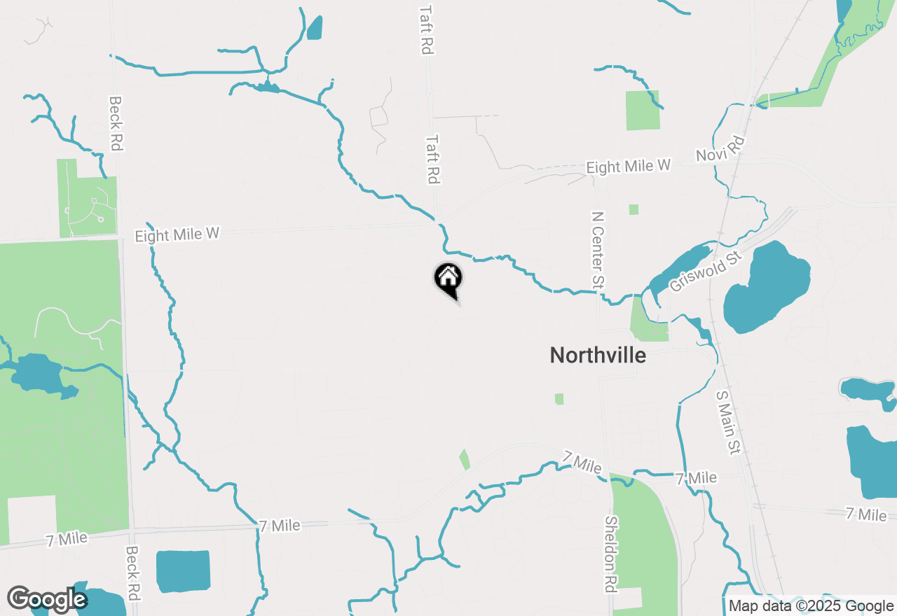 Map of 590 Dubuar Street, Northville, MI 48167