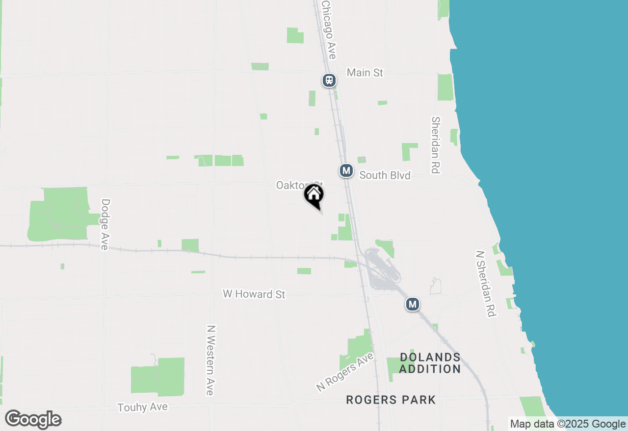 Map of 345 Sherman Avenue #1F, Evanston, IL 60202