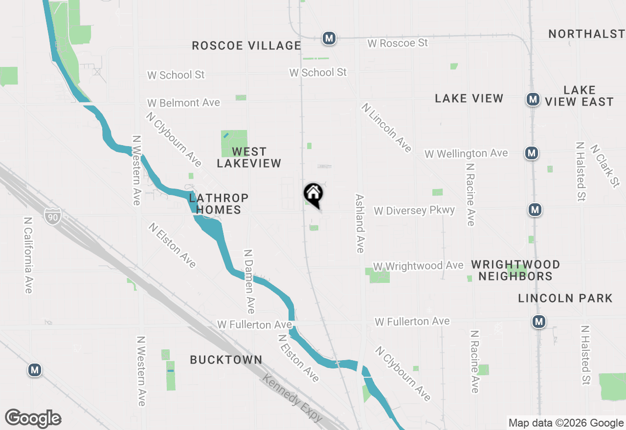 Map of 1735 W Diversey Parkway #408, Chicago, IL 60614