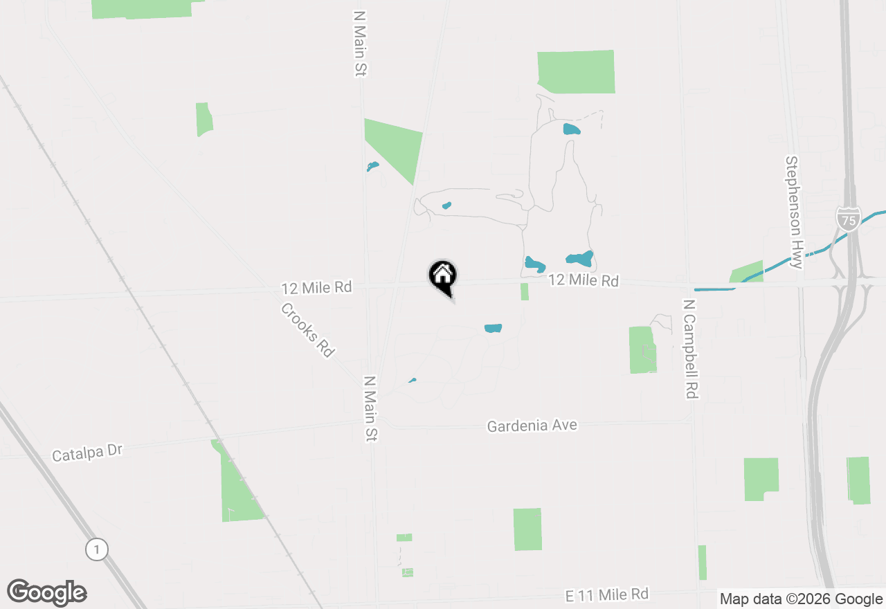 Map of 334 Marlin Avenue, Royal Oak, MI 48067