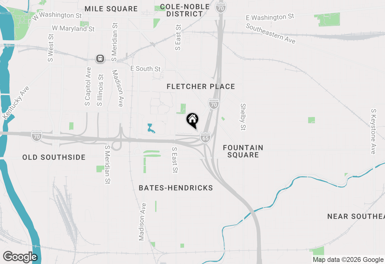 Map of 713 Buchanan Street #13, Indianapolis, IN 46203
