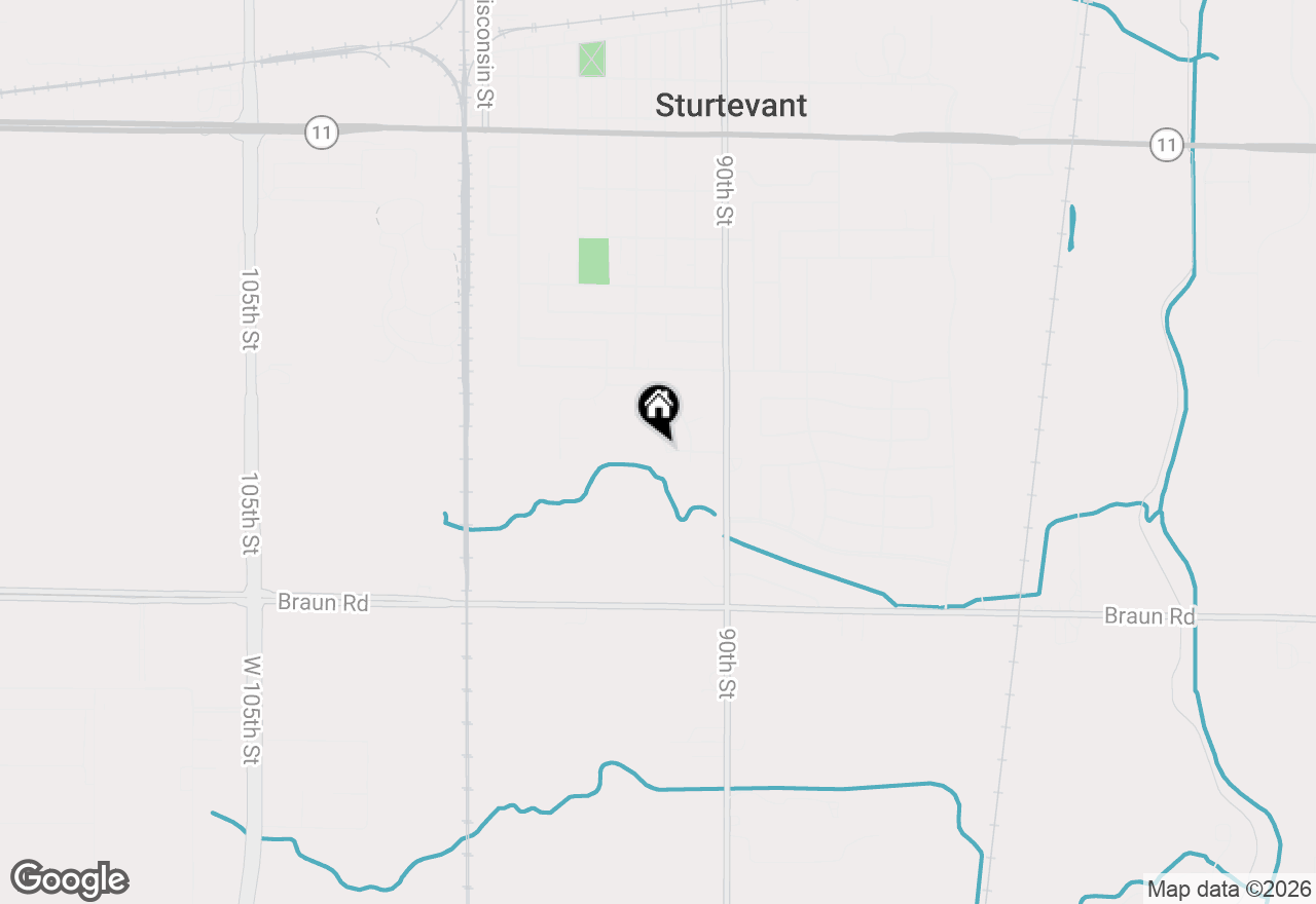 Map of 3722 92nd Pl, Sturtevant, WI 53177