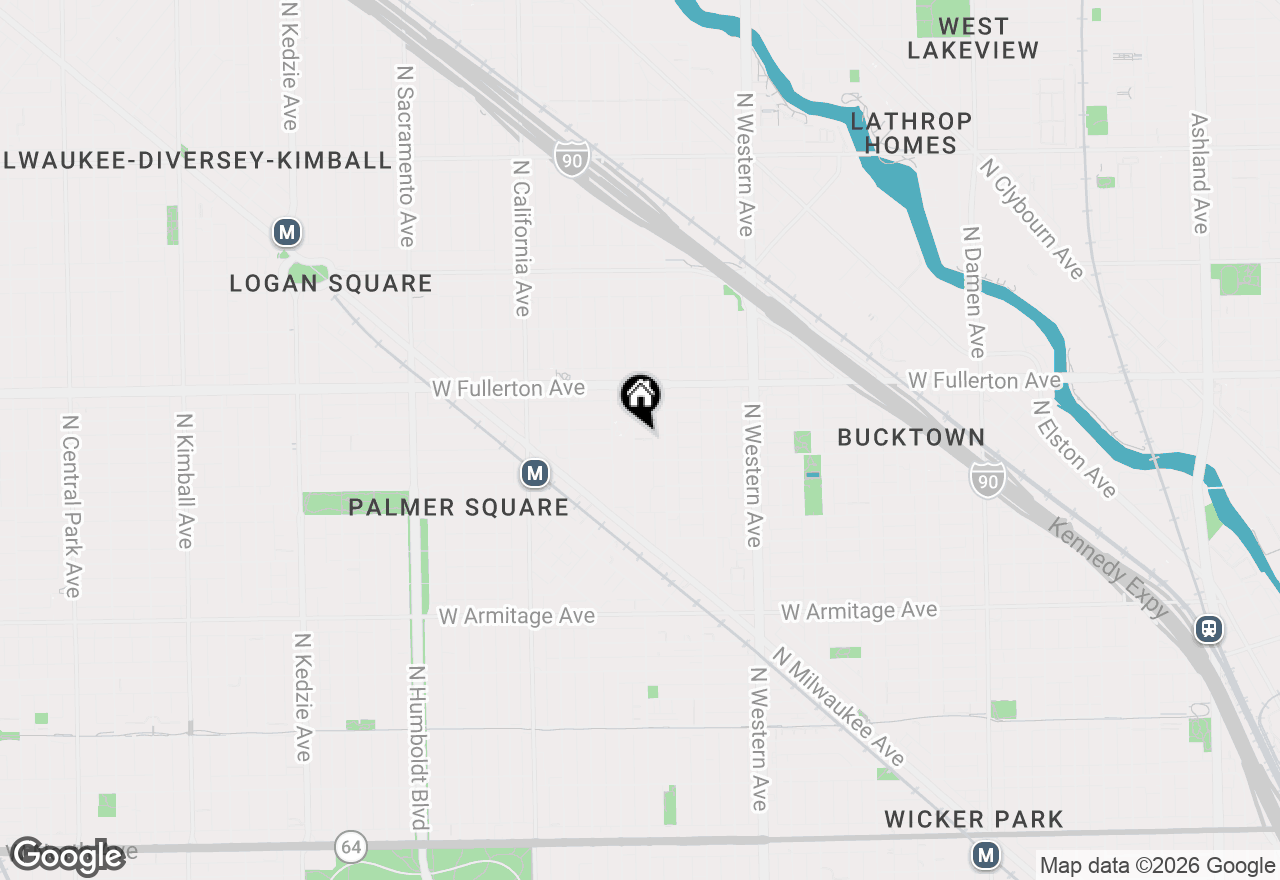 Map of 2247 N Rockwell Street #1, Chicago, IL 60647