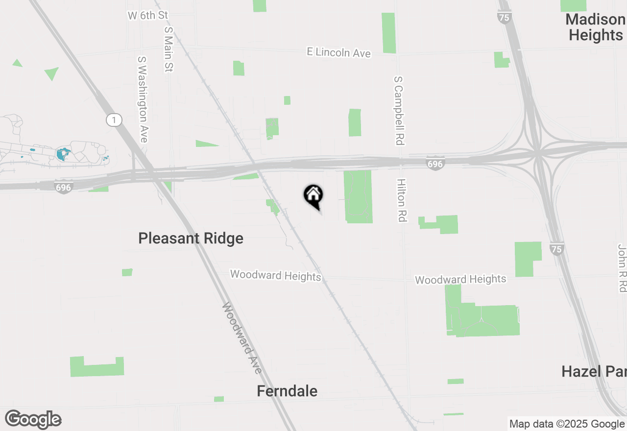 Map of 3122 Minerva Street, Ferndale, MI 48220