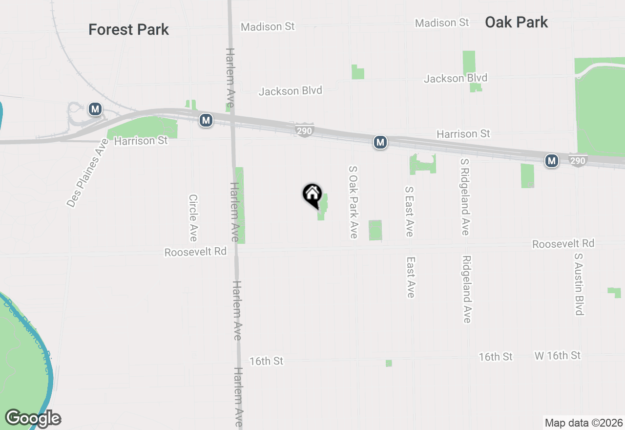 Map of 1138 Clinton Avenue, Oak Park, IL 60304