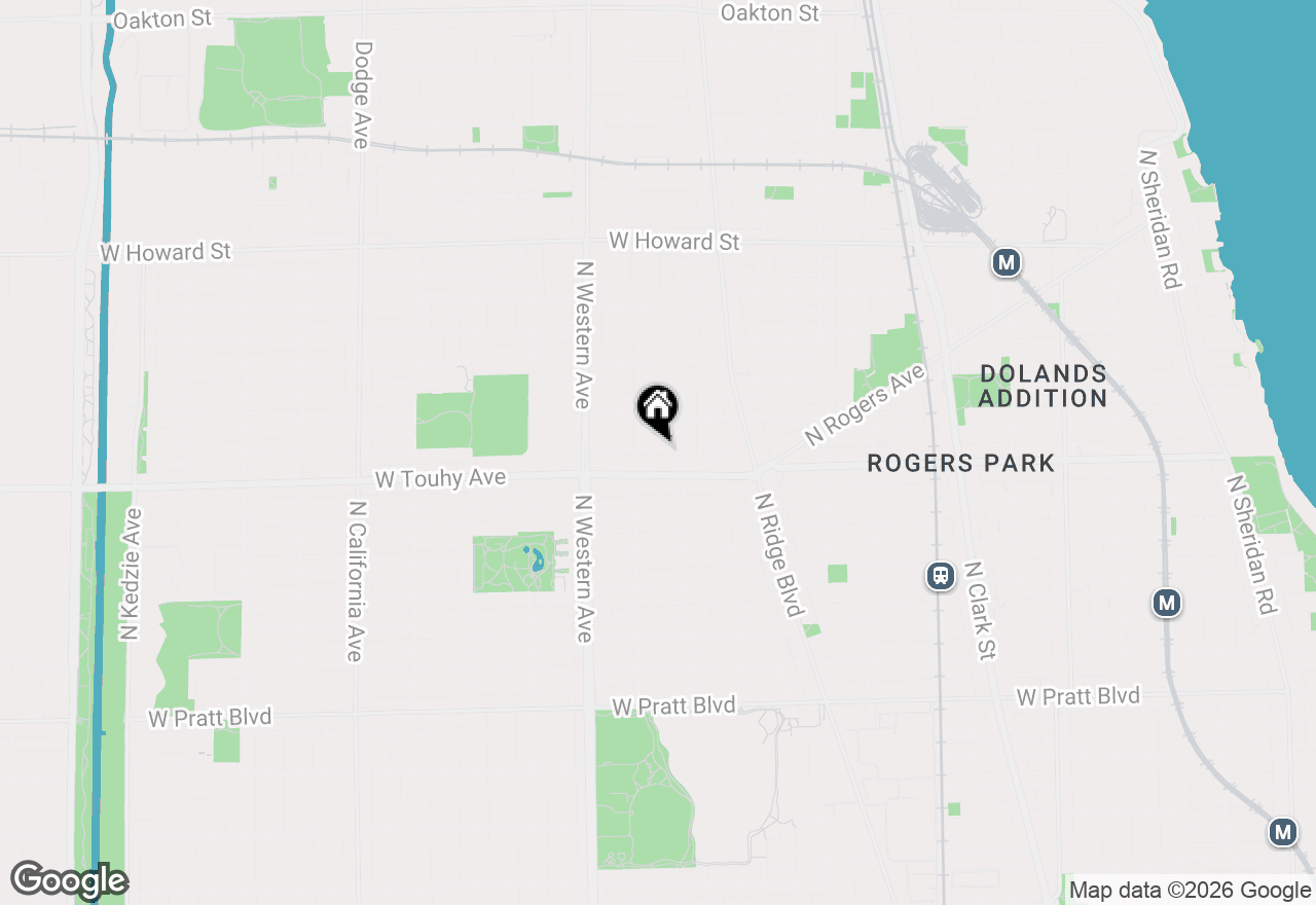 Map of 7223 N Oakley Avenue #2W, Chicago, IL 60645